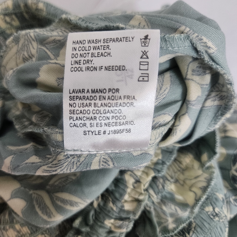 Patrons of Peace Floral Smocked Jumpsuit Size Small Pockets - Picture 8 of 8